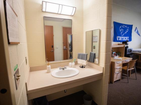 Sink in 4 Person Suite in Ingels Hall