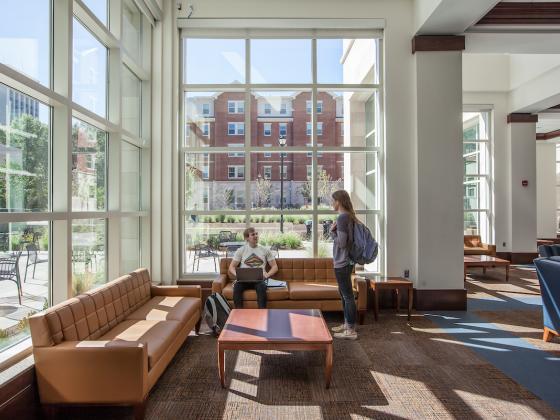 Common area in Lewis Hall