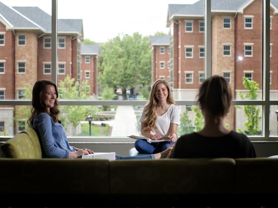 Students studying together in Haggin Hall