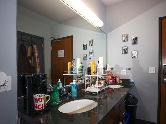 Double vanity in Donovan Hall