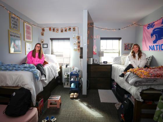 Roommates in four-person suite in Donovan Hall